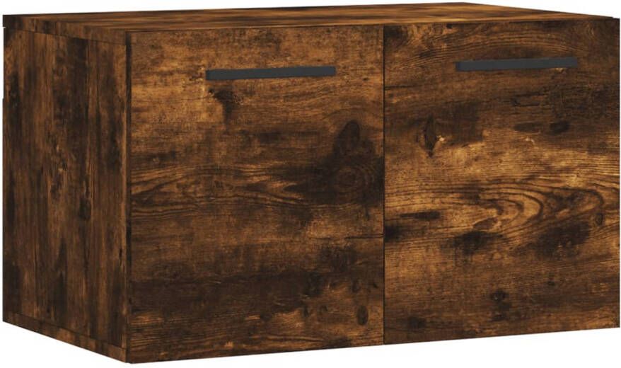 The Living Store Zwevende Wandkast Gerookt Eiken 60 x 36.5 x 35 cm Duurzaam hout Montage vereist - Foto 1