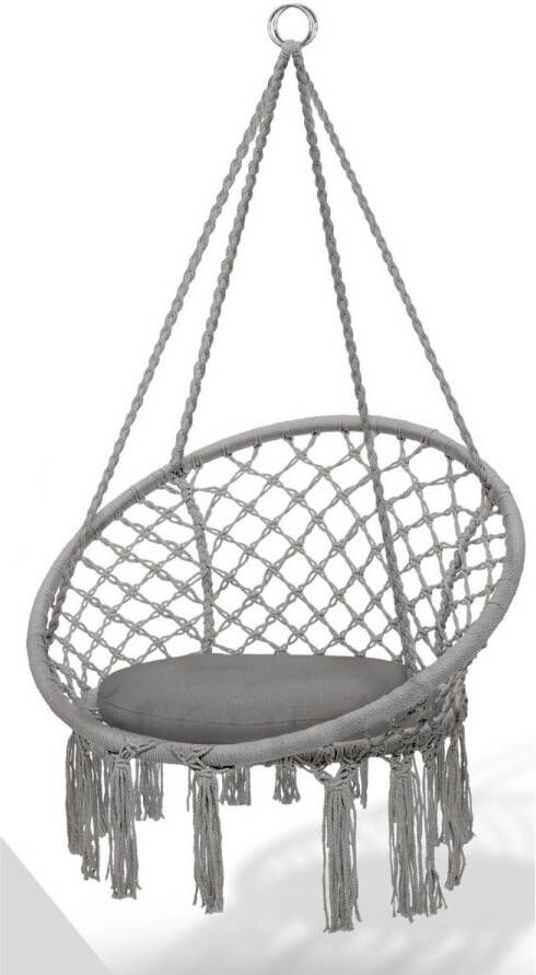 Tillvex hangstoel -grijs-hangende schommel hangmat - Foto 1