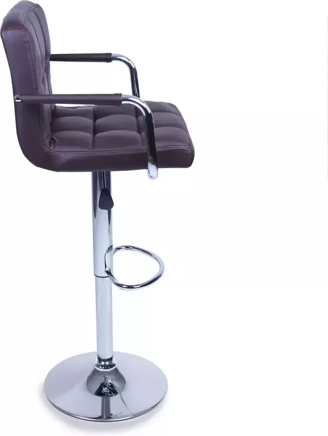 Tresko -Barkruk set van 2-bruin- bar stoel- aanrecht kruk- keukenkruk- lounge stoel - Foto 1