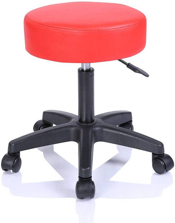 Tresko Werkkruk Rood rolkruk werkstoel krukje