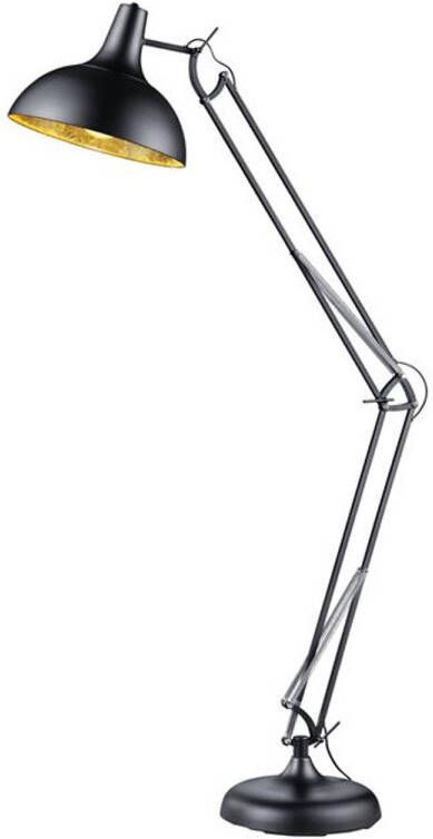 TRIO Reality vloerlamp Salvador 180 cm led staal matzwart goud