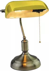 V-tac VT-7151 Bankierslamp geel glas Notarislamp E27