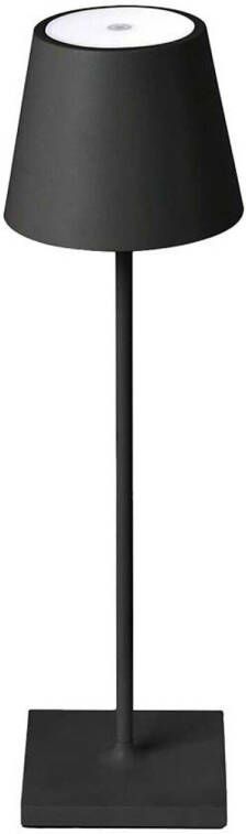 V-tac VT-7703-B Oplaadbare zwarte tafellampen bureaulampen IP20 3W 50 Lumen 3000K