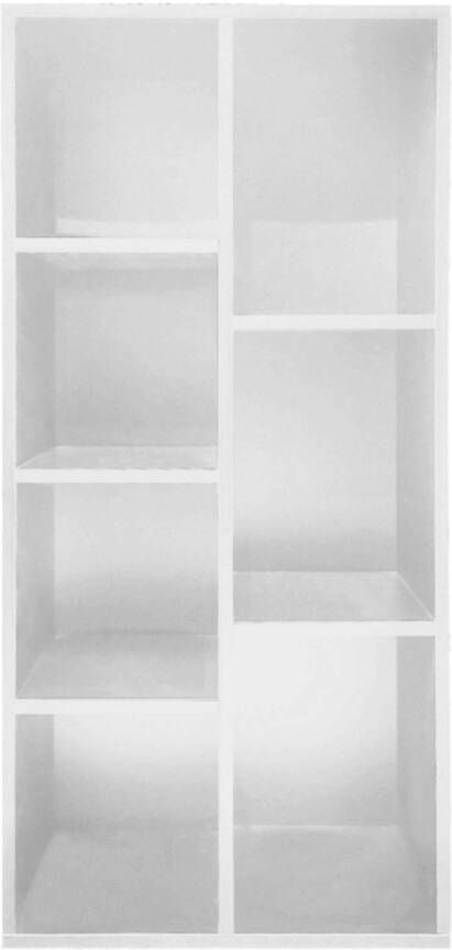 VDD Boekenkast open vakkenkast wandkast 130 cm hoog wit