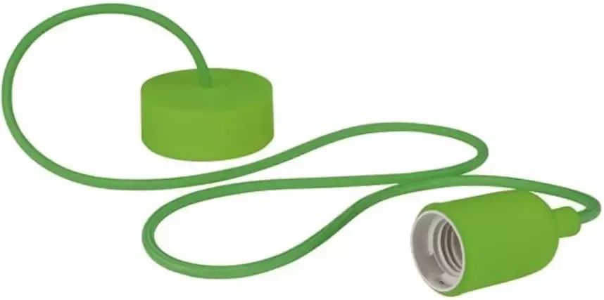 Velleman hanglamp 100 cm E27 siliconen textiel groen - Foto 1