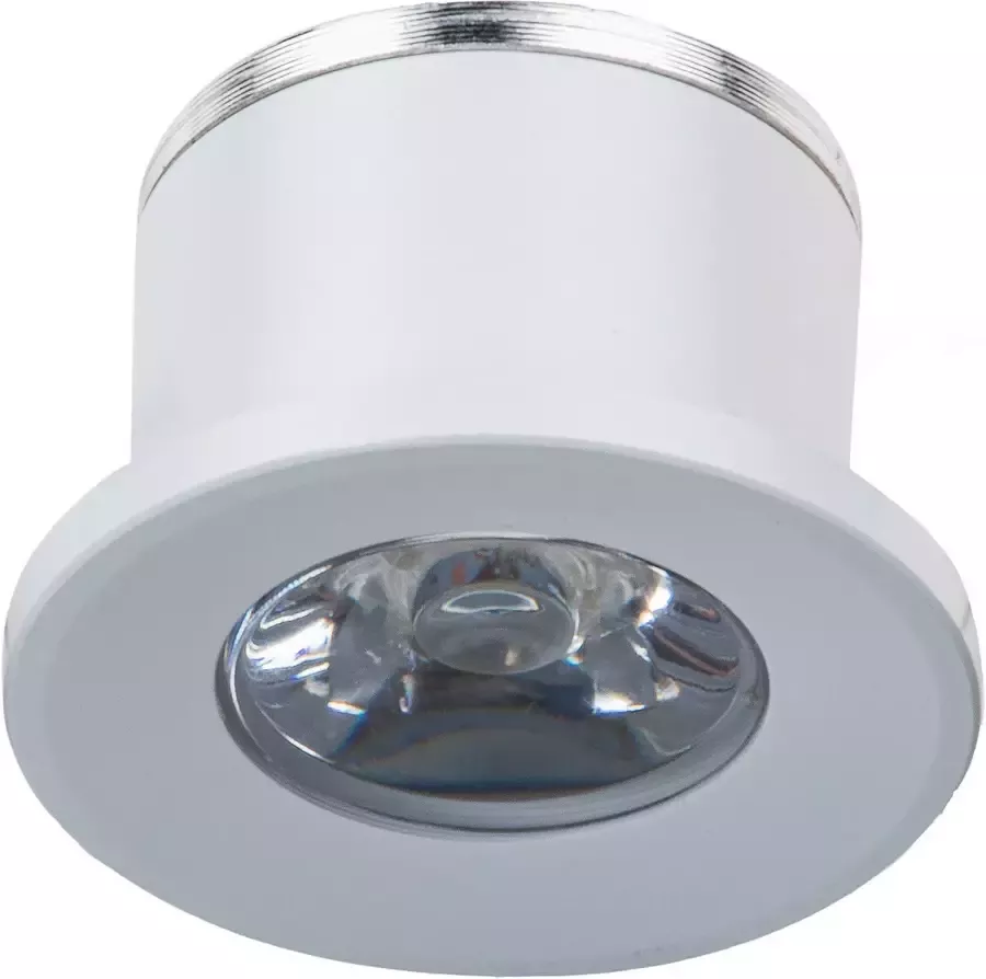 Velvalux LED Veranda Spot Verlichting 1W Natuurlijk Wit 4000K Inbouw Dimbaar Rond Mat Wit Aluminium Ø31mm