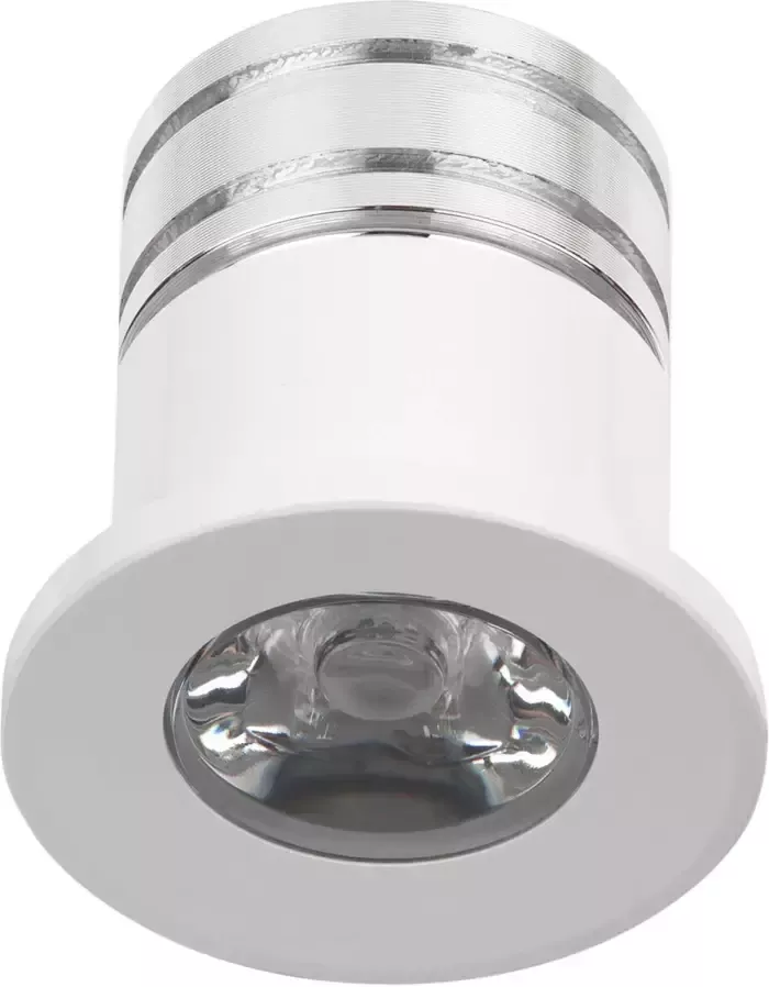 Velvalux LED Veranda Spot Verlichting 3W Natuurlijk Wit 4000K Inbouw Dimbaar Rond Mat Wit Aluminium Ø31mm