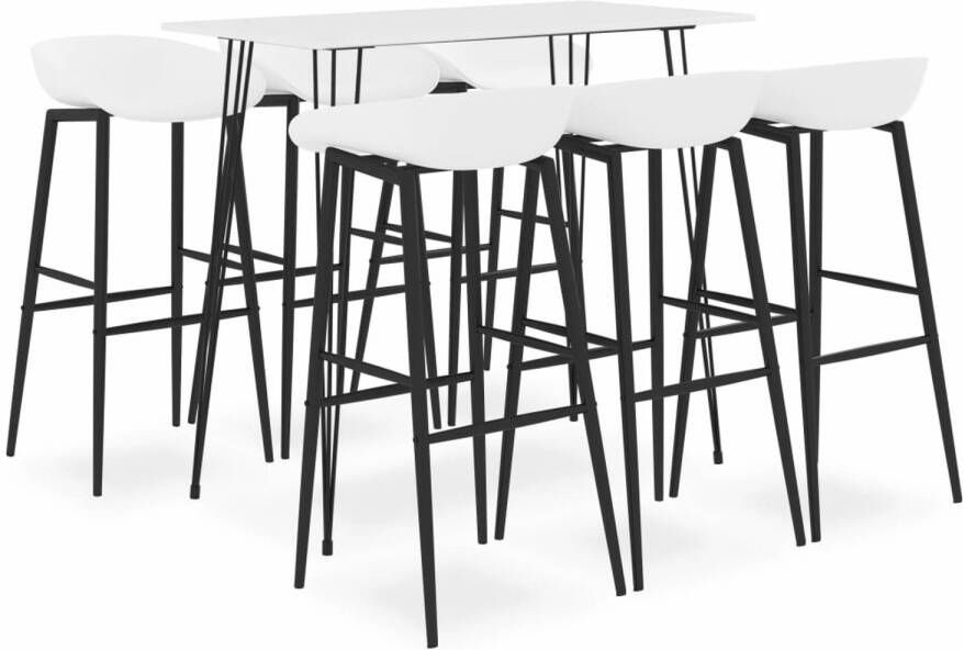 VidaXL -7-delige-Barset-wit