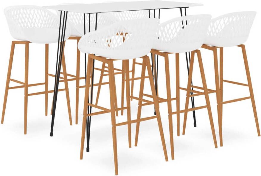 VidaXL -7-delige-Barset-wit