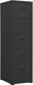 VidaXL Archiefkast 46x62x164 cm staal antracietkleurig