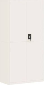 VidaXL -Archiefkast-90x40x180-cm-staal-wit