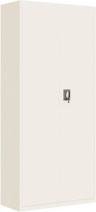 VidaXL -Archiefkast-90x40x200-cm-staal-wit