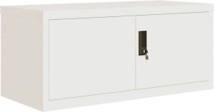 VidaXL -Archiefkast-90x40x40-cm-staal-wit