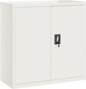 VidaXL -Archiefkast-90x40x90-cm-staal-wit