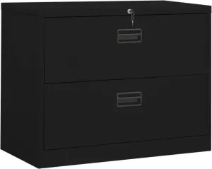 VidaXL Archiefkast 90x46x72 5 cm staal zwart