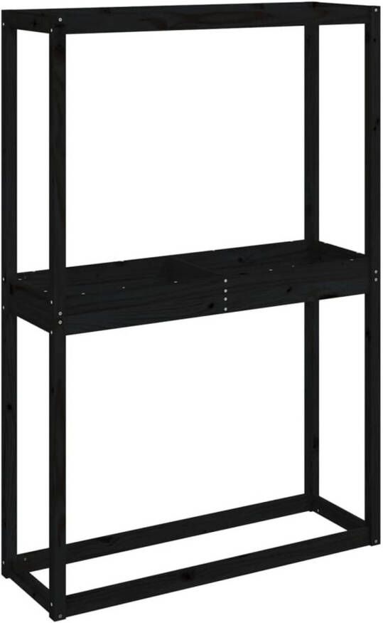 VidaXL Bandenrek 120x40x180 cm massief grenenhout zwart