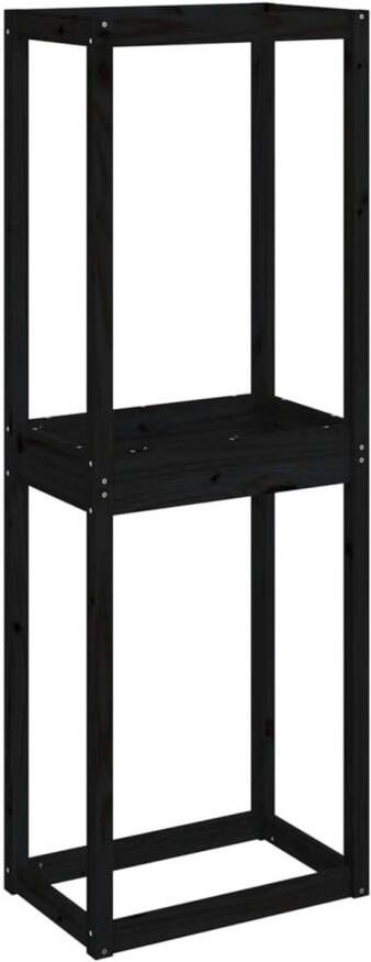 VidaXL Bandenrek 63x40x180 cm massief grenenhout zwart