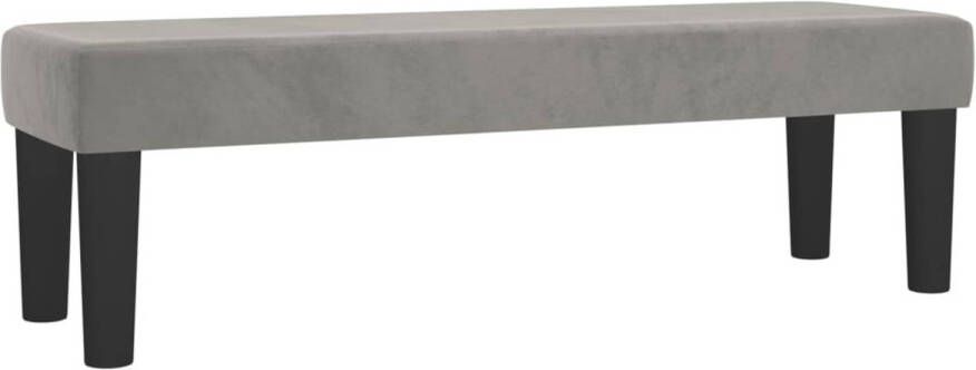 VIDAXL Bankje 100x30x30 cm fluweel lichtgrijs