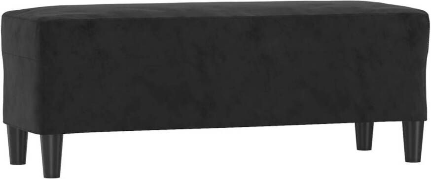 VidaXL Bankje 100x35x41 cm fluweel zwart