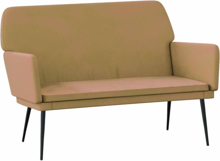 VIDAXL Bankje 108x79x79 cm fluweel bruin