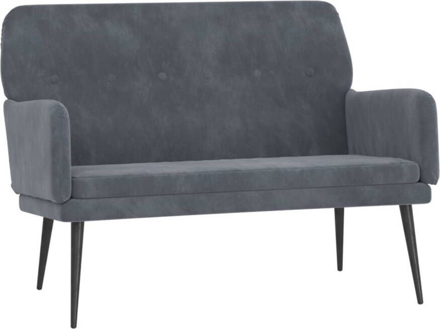 VIDAXL Bankje 108x79x79 cm fluweel donkergrijs