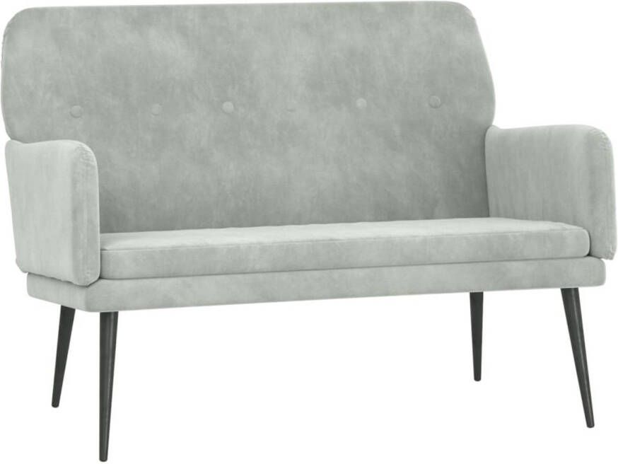 VIDAXL Bankje 108x79x79 cm fluweel lichtgrijs