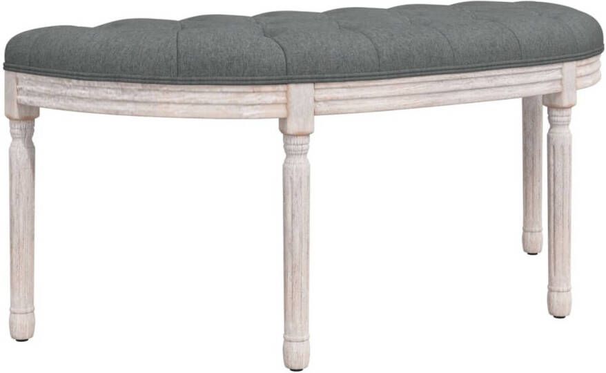 VidaXL Bankje 110 5x45x49 cm stof donkergrijs