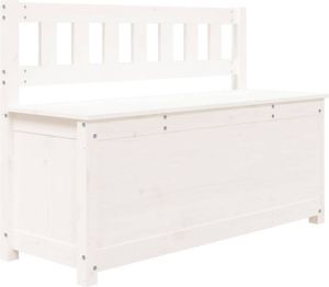 VidaXL Bankje 110x41x76 5 cm massief grenenhout wit