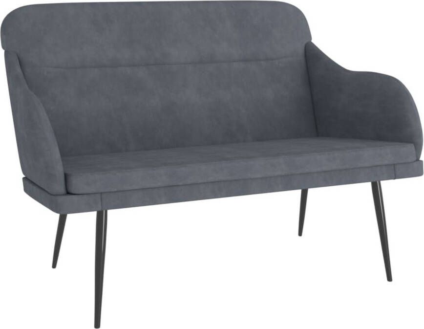VIDAXL Bankje 110x76x80 cm fluweel donkergrijs