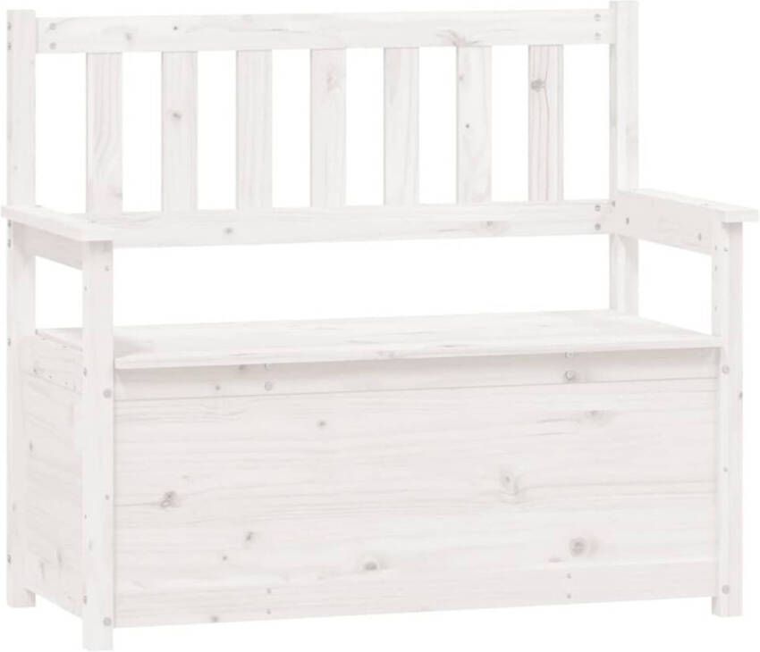 VIDAXL Bankje 112 5x51 5x96 5 cm massief grenenhout wit - Foto 1