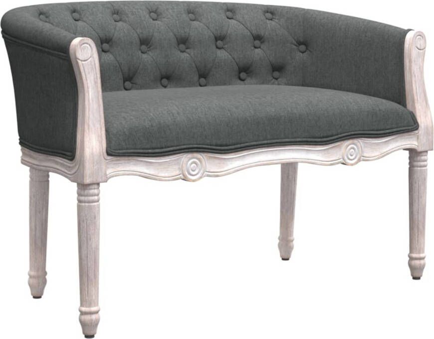 VIDAXL Bankje 98x56x69 cm stof donkergrijs