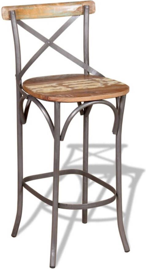 VidaXL -Barkruk-massief-gerecycled-hout