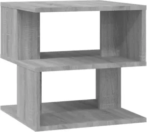VidaXL Bijzettafel 40x40x40 cm bewerkt hout grijs sonoma eikenkleurig