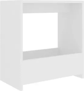 VidaXL Bijzettafel 50x26x50 Cm Bewerkt Hout Wit