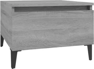 VidaXL Bijzettafel 50x46x35 cm bewerkt hout grijs sonoma eikenkleurig
