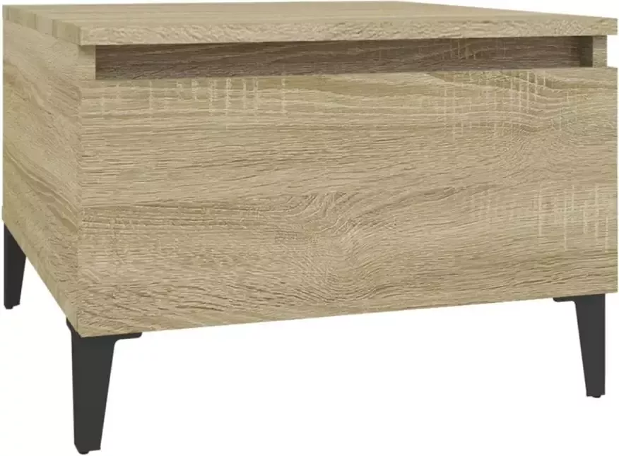 VidaXL Bijzettafel 50x46x35 Cm Bewerkt Hout Sonoma Eikenkleurig