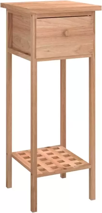 VidaXL -Bijzettafel-met-lade-25x25x60-cm-walnotenhout