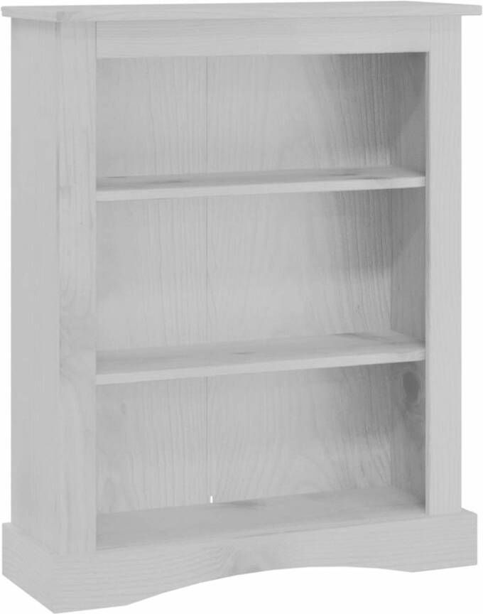 VidaXL -Boekenkast-3-planken-81x29x100-cm-grenenhout-Corona-stijl-grijs