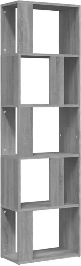 VidaXL -Boekenkast-45x24x160-cm-bewerkt-hout-grijs-sonoma-eikenkleurig