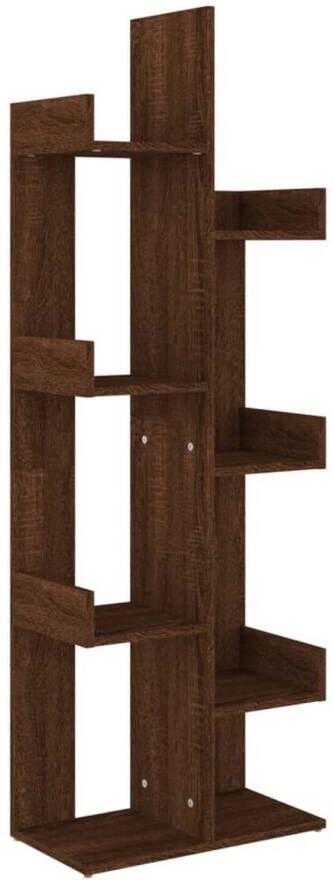 VidaXL -Boekenkast-48x25 5x140-cm-bewerkt-hout-bruineikenkleurig