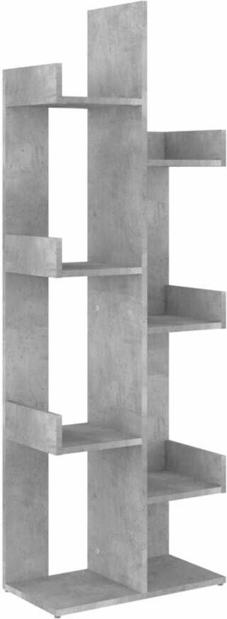 VidaXL -Boekenkast-48x25 5x140-cm-spaanplaat-betongrijs