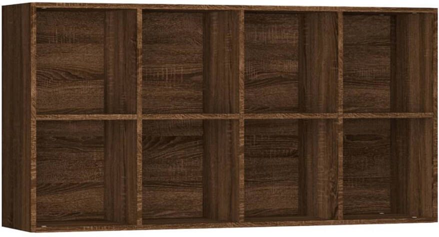 VidaXL -Boekenkast-66x30x130-cm-bewerkt-hout-bruineikenkleurig - Foto 1