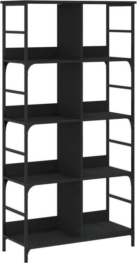 VidaXL -Boekenkast-78 5x33x153-cm-bewerkt-hout-zwart