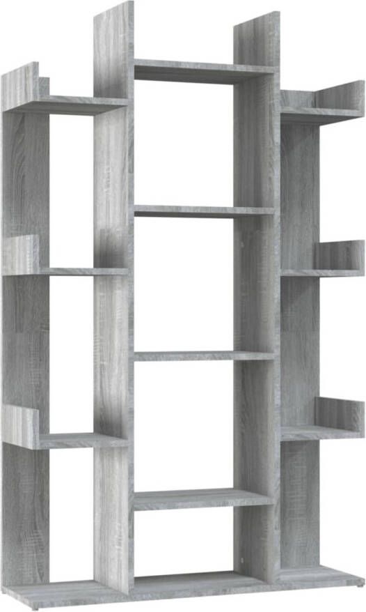 VidaXL -Boekenkast-86x25 5x140-cm-bewerkt-hout-grijs-sonoma-eiken