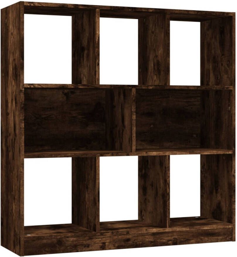 VidaXL -Boekenkast-97 5x29 5x100-cm-bewerkt-hout-gerookt-eikenkleurig