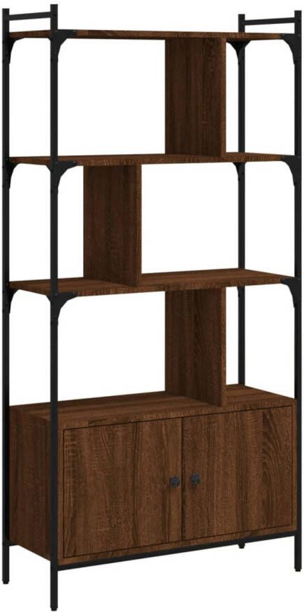 VidaXL -Boekenkast-met-deuren-76 5x30x154 5-cm-hout-bruineikenkleurig