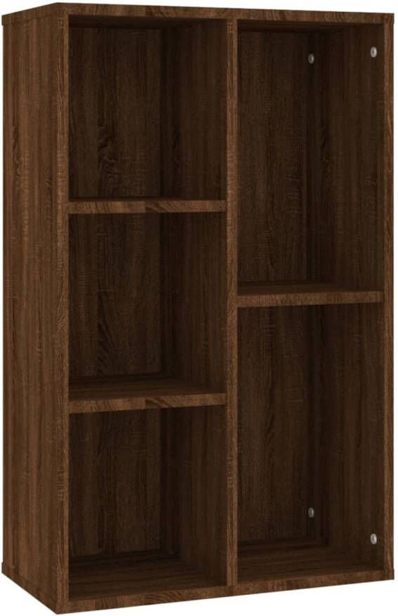 VidaXL -Boekenkast dressoir-50x25x80-cm-bewerkt-hout-bruineikenkleurig