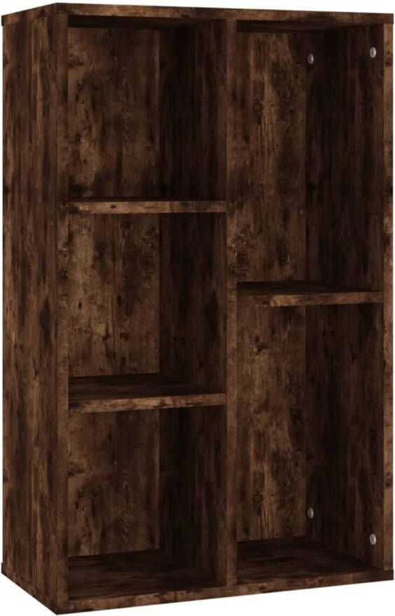 VidaXL -Boekenkast dressoir-50x25x80-cm-bewerkt-hout-gerookt-eikenkleur