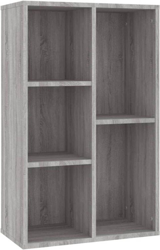 VidaXL -Boekenkast dressoir-50x25x80-cm-bewerkt-hout-sonoma-grijs