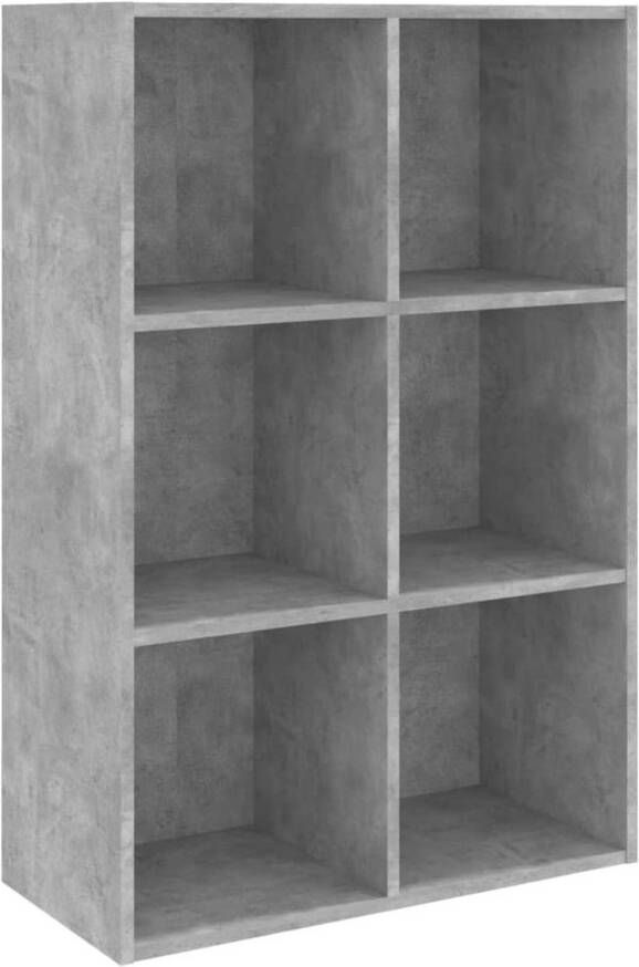 VidaXL -Boekenkast dressoir-66x30x97 8-cm-bewerkt-hout-betongrijs